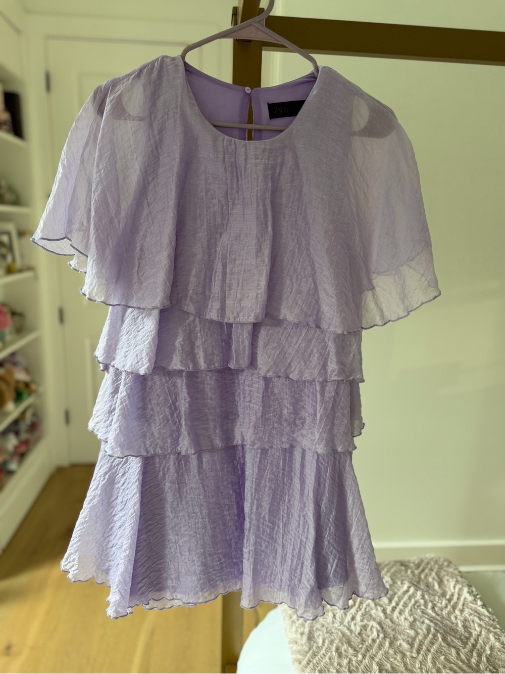 Zara Lilac Tiered Ruffle Women's Dress